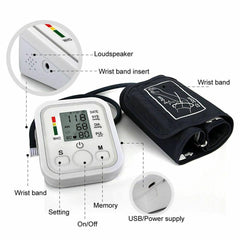 Automatic Arm Blood Pressure Monitor Measuring Arterial Pressure