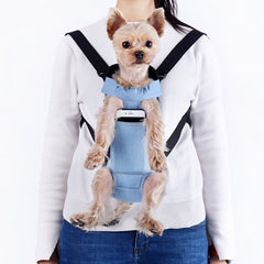 Denim Pet Dog Backpack Outdoor Travel Dog Cat Carrier Bag For Small Pets