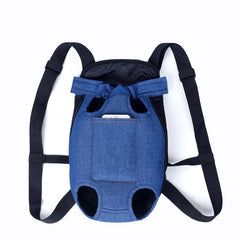 Denim Pet Dog Backpack Outdoor Travel Dog Cat Carrier Bag For Small Pets