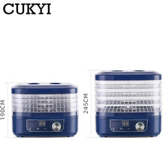 CUKYI 5 Trays Electric Fruit Dryer Automatic Dehydrator Vegetables