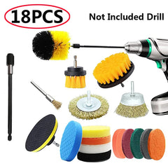 UNTIOR Electric Drill Brush Attachment Set Power Scrubber Brush Car