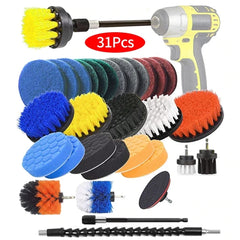 UNTIOR Electric Drill Brush Attachment Set Power Scrubber Brush Car