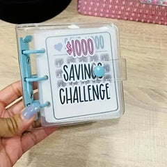 Creative $1,000 Savings Challenge Binder with Envelope Durable Glossy