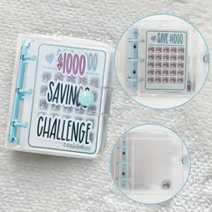 Creative $1,000 Savings Challenge Binder with Envelope Durable Glossy