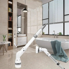 Electric Cleaning Brush With Long Handle Automatic Rotation Extension