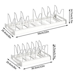 Kitchen Cabinet Organizers Pot Storage Rack Expandable Stainless Steel