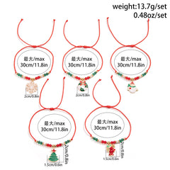 KunJoe 5pcs/set Cute Christmas Series Snowflake Tree Pendant Crystal