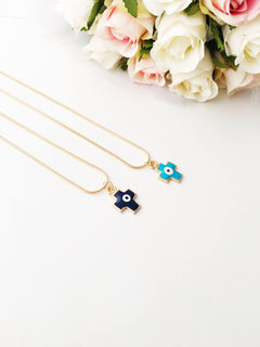 Cross Evil Eye Necklace