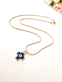 Cross Evil Eye Necklace