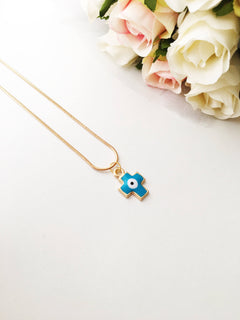 Cross Evil Eye Necklace