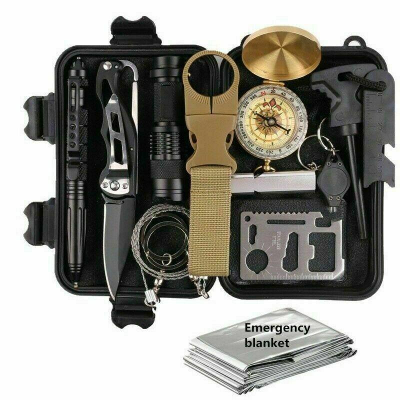 14 in 1 Survival / Camping And Safety Gear Kit